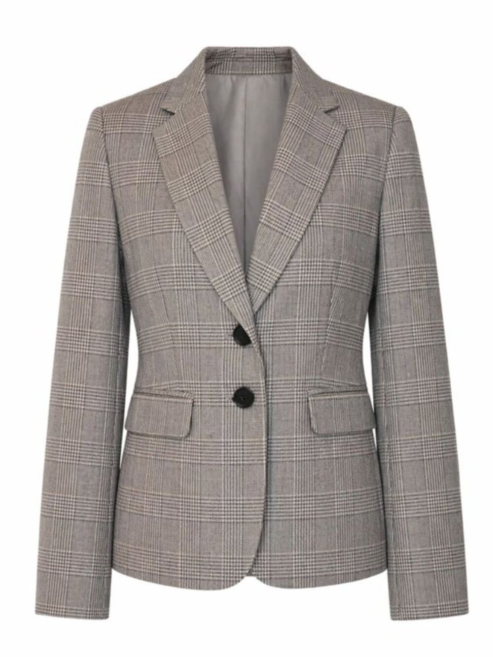 JONES NEW YORK Gray Plaid Blazer Fully Lined Size 4